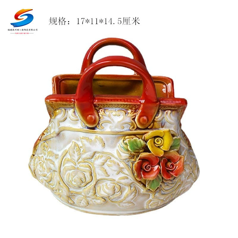 Creative modern bag, flowerpot, simple and elegant design, home decor