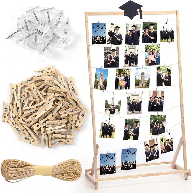 Wooden Photo Storage Rack Wall-Mounted Graduation Commemorative Photo Frame Photo Rack Wedding Decoration Message Photo Display Rack Wooden Photo Storage Rack Wall-Mounted Graduation Commemorative Photo Frame Photo Rack Wedding Decoration Message Photo Display Rack