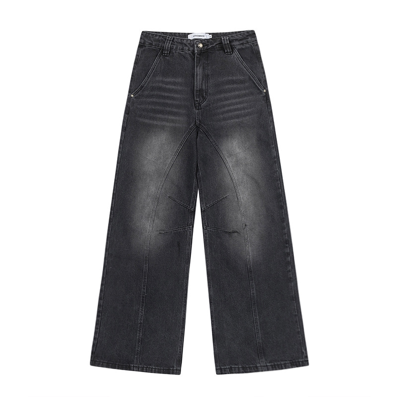 Modern Men's Jeans High Quality Large Silhouette Split Fit_voghion.com