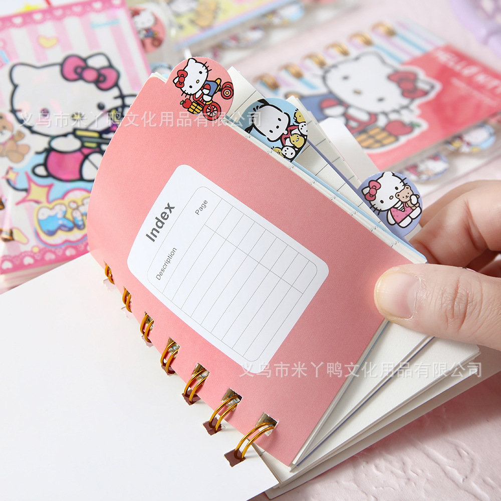 Cuaderno de Espiral de Bolsillo A7 100K A7 Papel Ilustración Con Separadores, Tamaño de Bolsillo para Estudiantes