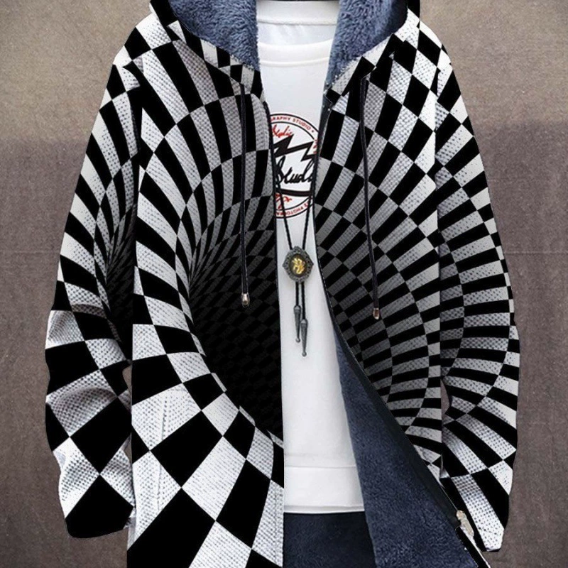 2023 осень и зима Новая Мода Цифровая печать плюс бархатное пальто