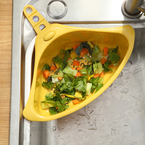 Chicken triangular sink drain basket household kitchen garbage dry and wet separation hanging fruit and vegetable drain rack