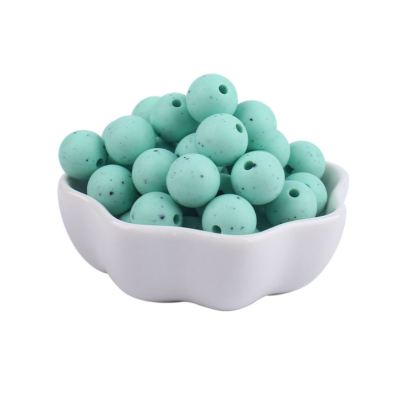 12mm cuentas de silicona molar juguete mordedor pulsera cadena chupete collar infantil DIY accesorios joyería