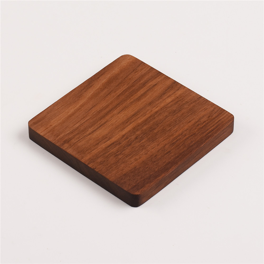 Creativo posavasos de madera maciza logo palabra grabada bandeja de té de madera bandeja de té bandeja de té bandeja de té bandeja de té bandeja de té de madera almohadilla de aislamiento térmico de estilo japonés