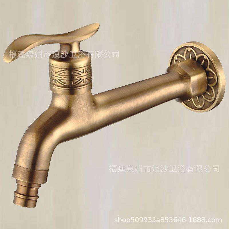 Antique-style washing machine faucet, European retro mop, pool faucet, thickened and lengthened, single-cooling 4 fen factory supply undefined