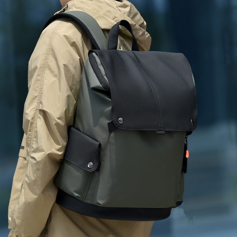 Men's high-end business commuter multifunctional laptop bag, large-capacity travel backpack, flip-top backpack