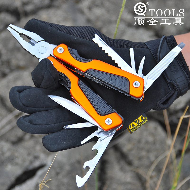 SQ顺全2017多功能折叠工具钳铝柄户外居家日用多功能钳子