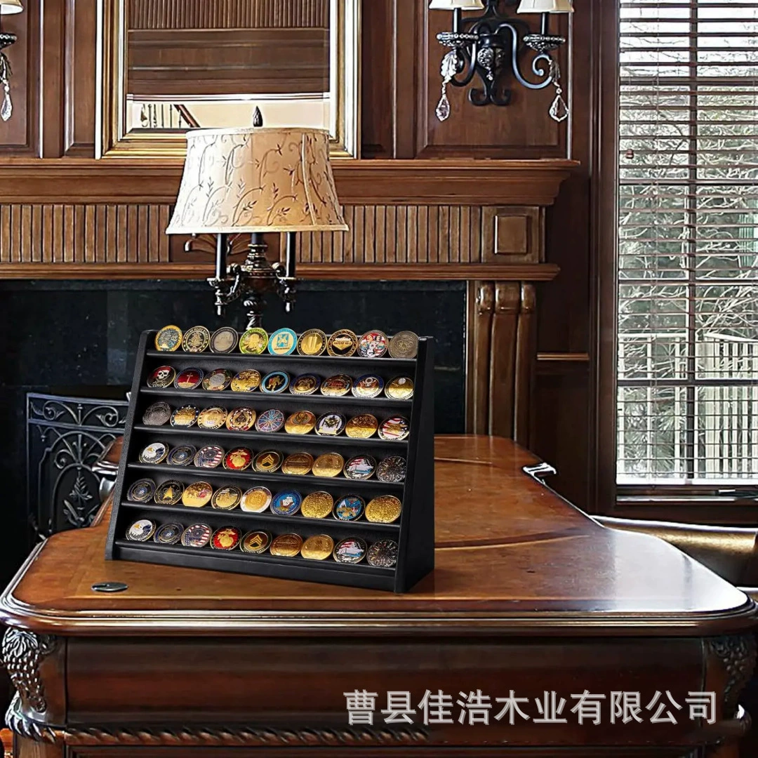 Деревянная многоярусная подставка для демонстрации памятных монет и медалей, шкатулка для хранения медалей, подставка для медалей из массива дерева