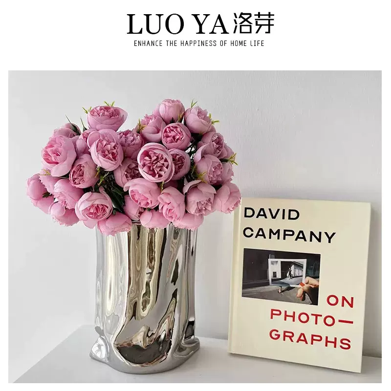 现代简约陶瓷花瓶鲜花插花瓶花器客厅玄关餐桌电视柜家居饰品摆件