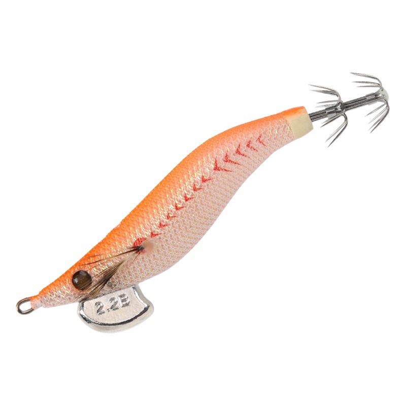 Camarón de madera pequeño LETOYO 1.8 #2.2 #2.5 # Luminoso Lulu Cebo falso Cebo de calamar Hook Luya Weihai Aparejos de pesca