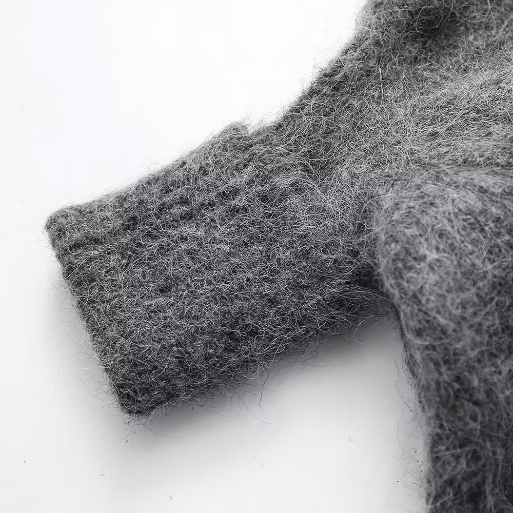 Wind women's clothing 2023 autumn new item alpaca wool blended asymmetric knitted sleeve style cape outer_voghion.com