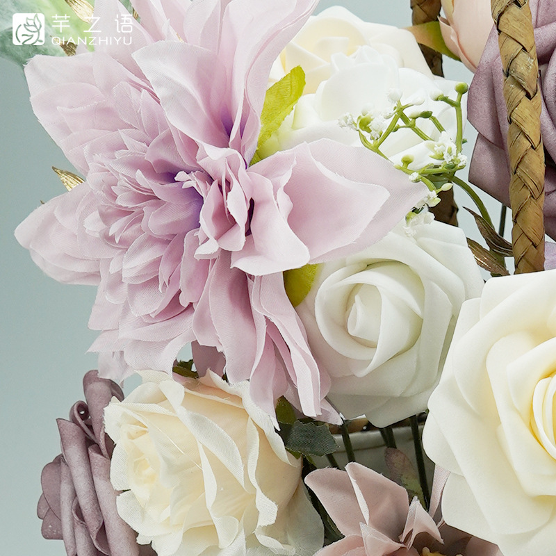 歐式婚禮盒裝花婚禮生日派對永生花禮盒情人節(jié)禮物DIY新娘手捧花