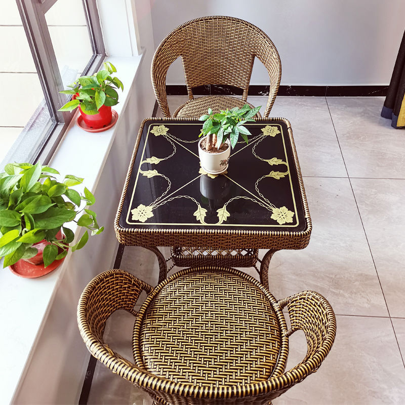 골드: 넓어진 55제곱미터 테이블 + 회전 의자 2개 [핫 세일] 무료 쿠션