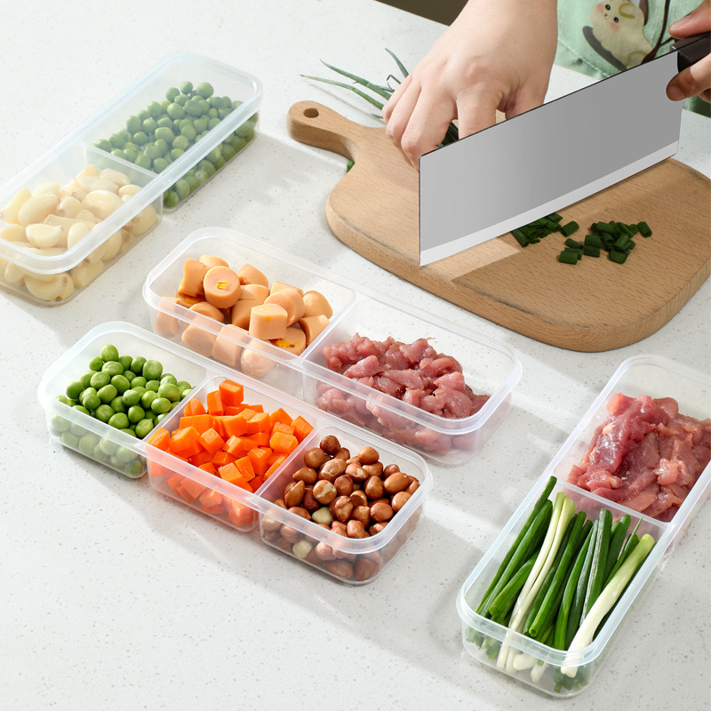 Refrigerador de hendidura estrecha caja de preservación casera de carne congelada dividida caja de alimentación de gran capacidad caja de congelación