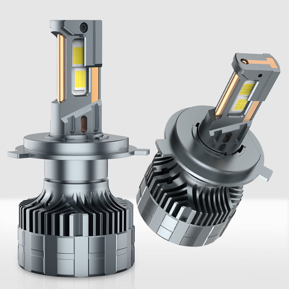 X01 nuevo tubo de cobre del automóvil led faro h7 ultra brillante H4 decodificación de alta potencia enchufado en línea luz alta y corta todo un faro image 4