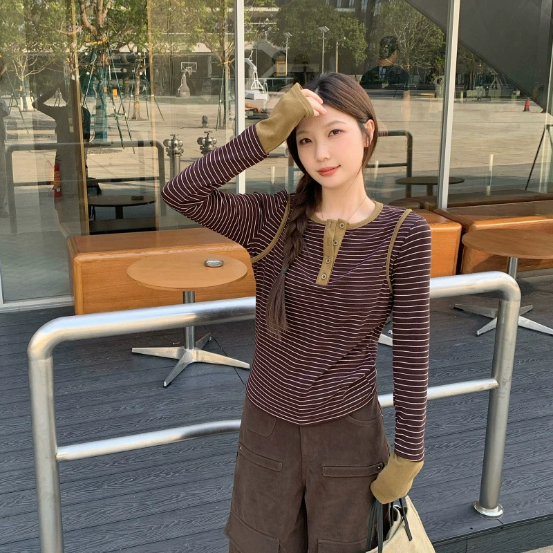 Fitted set, long-sleeve, large size (2024), Korean style