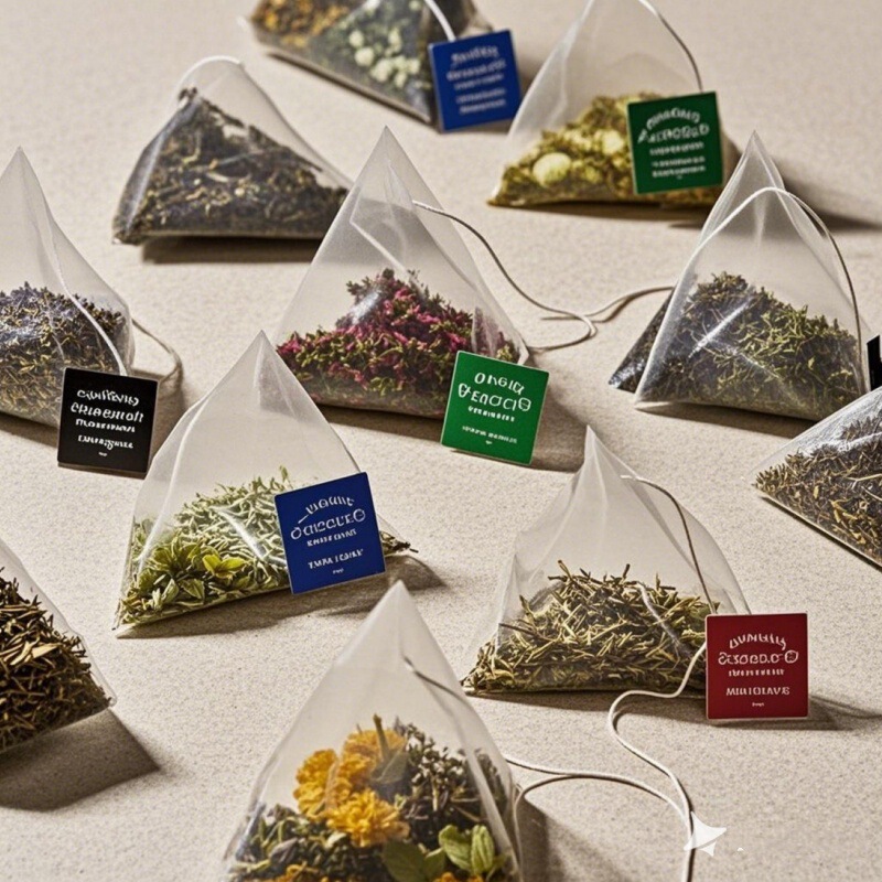 He Kangtang Triangular Tea Bag Custom-Made Spearmint Raspberry Nettle Milk Thistle Marigold Ashwagandha Eucalyptus Leaves