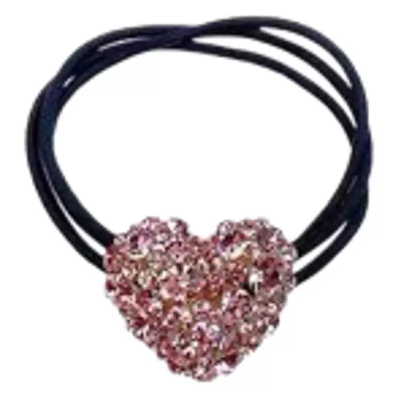Exquisites Herz Haargummi Mit Strass Elegantes Haaraccessoire_voghion.com