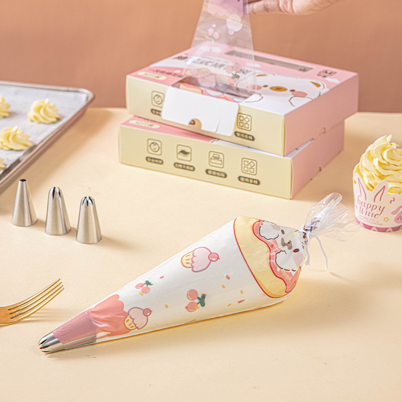 Disposable Full Transparent Mounting Bag Cake Cookies Cookies Mounting Mouth Tools Food Grade Withdrawable Plastic Wholesale