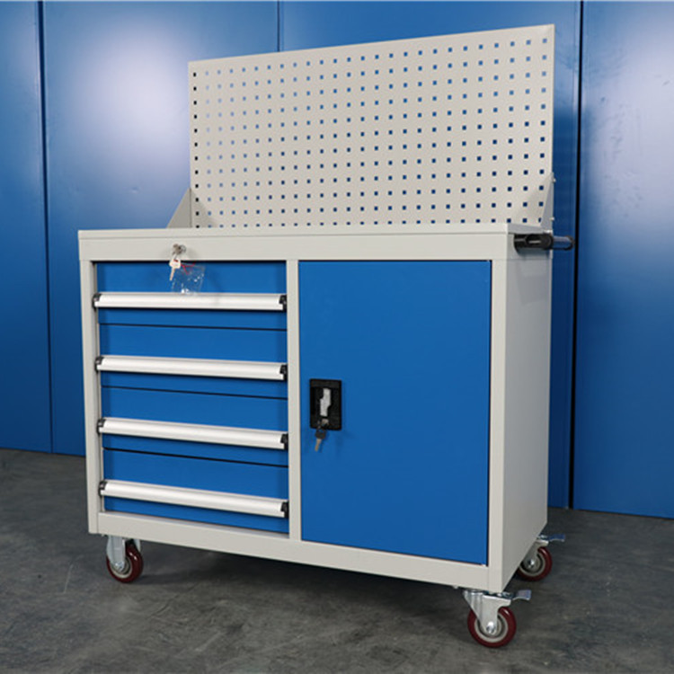 重型工具车四抽一门带轮推车东莞 厂家批发车间钳工装配柜子
