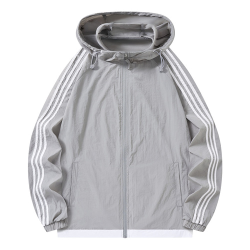 Summer Ice Silk Lightweight Breathable New Fashion Sun Protection Suit Popular Ins Casual Men Trendy Sun Shirt Outdoor Fishing Wear