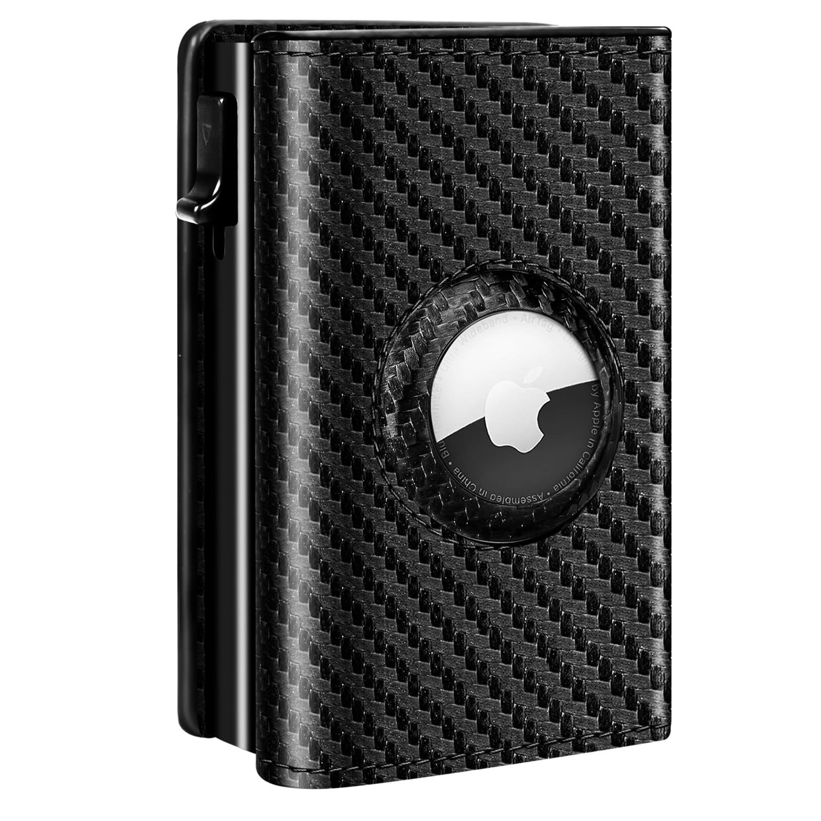 Transfronterizos para hombres cepillo antirrobo anti-magnetizado fibra de carbono RFID bolsa de tarjetas de aleación de aluminio bolsa de tarjetas bancarias bolsa de cambio Amazon