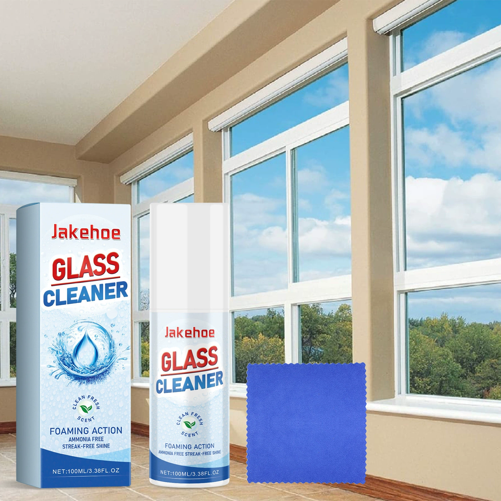Jakehoe Glass cleaner clean glass dust impurities stubborn
