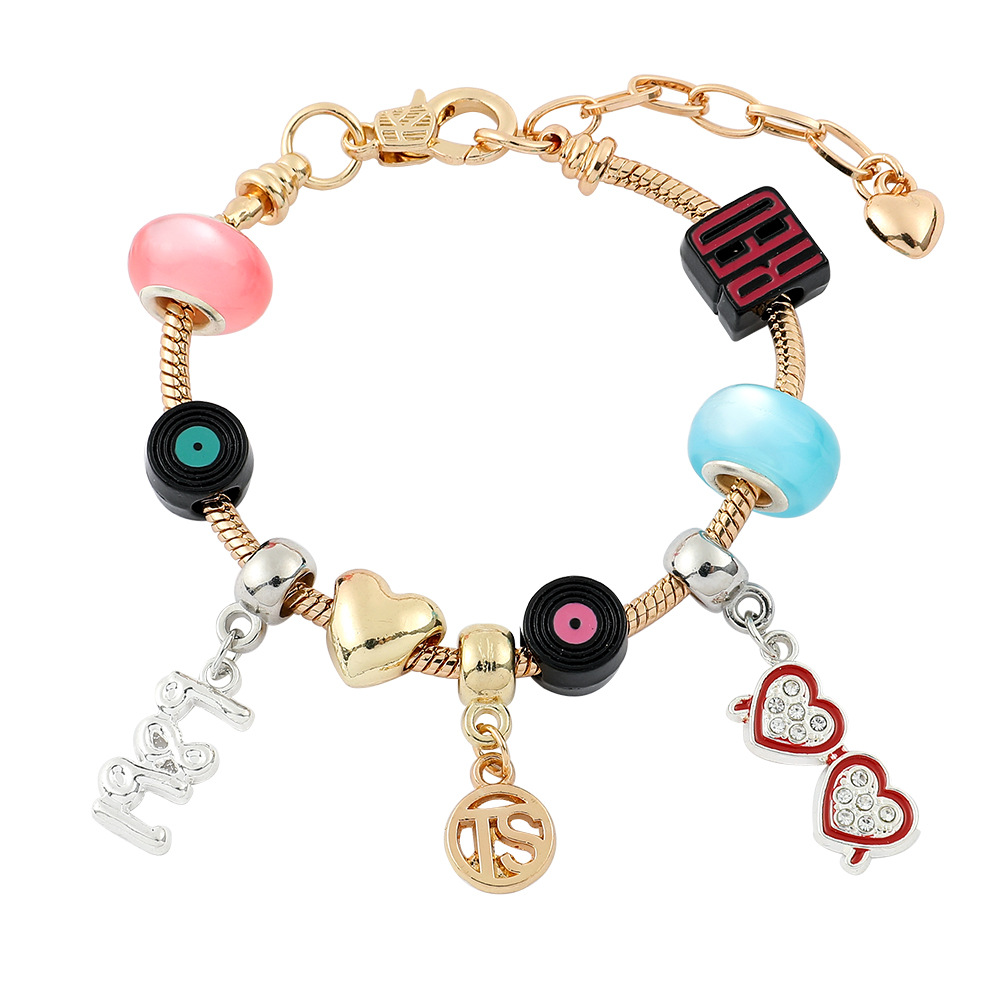 Casual Cute Cartoon Character Letter Heart Shape Alloy Snake Chain Chain & Link Bracelets Wholesale display picture 5