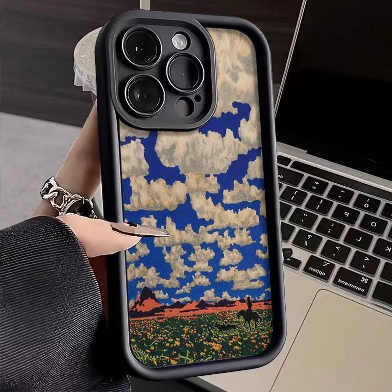 白云草原适用iphone16pro手机壳苹果15跨境14/13promax新款12欧美