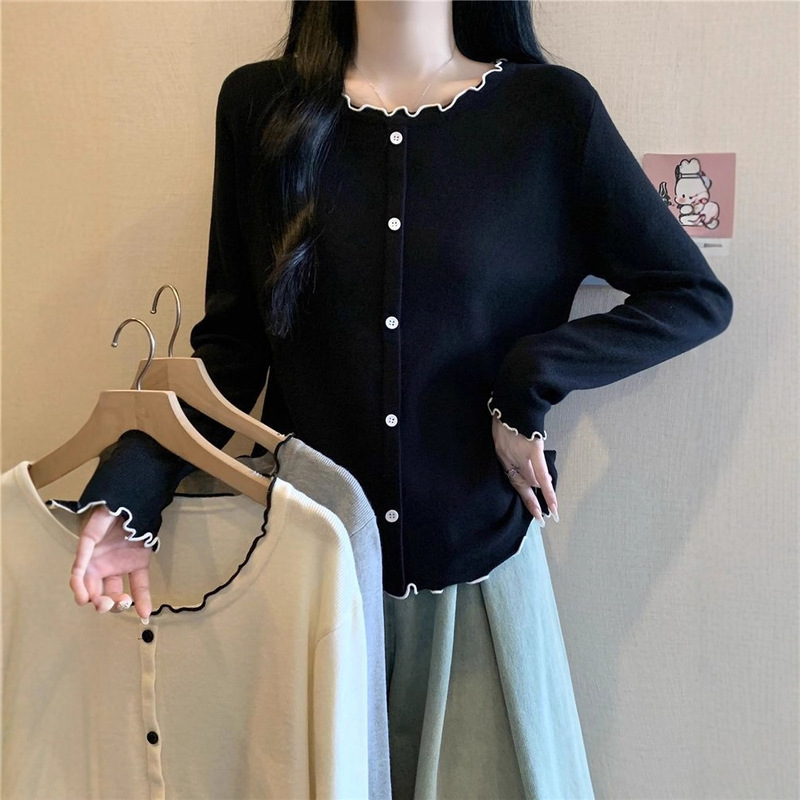 大码女装2025秋装新款洋气针织衫胖妹妹宽松显瘦长袖毛衣打底衫女|undefined