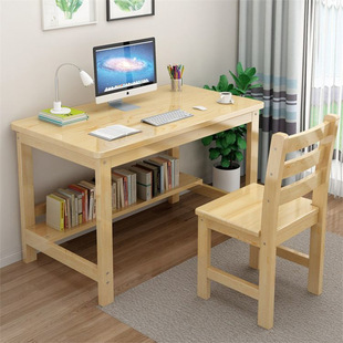 Solid Wood Desk Study Table Household Simple Primary School Student Computer Table Junior High School Student Household Rectangular Table Amazon