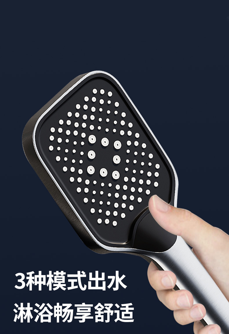 Gun ash complete set of shower head, bathroom constant temperature digital display ambient light, shower head, pressurized nozzle, bathroom complete set wholesale undefined
