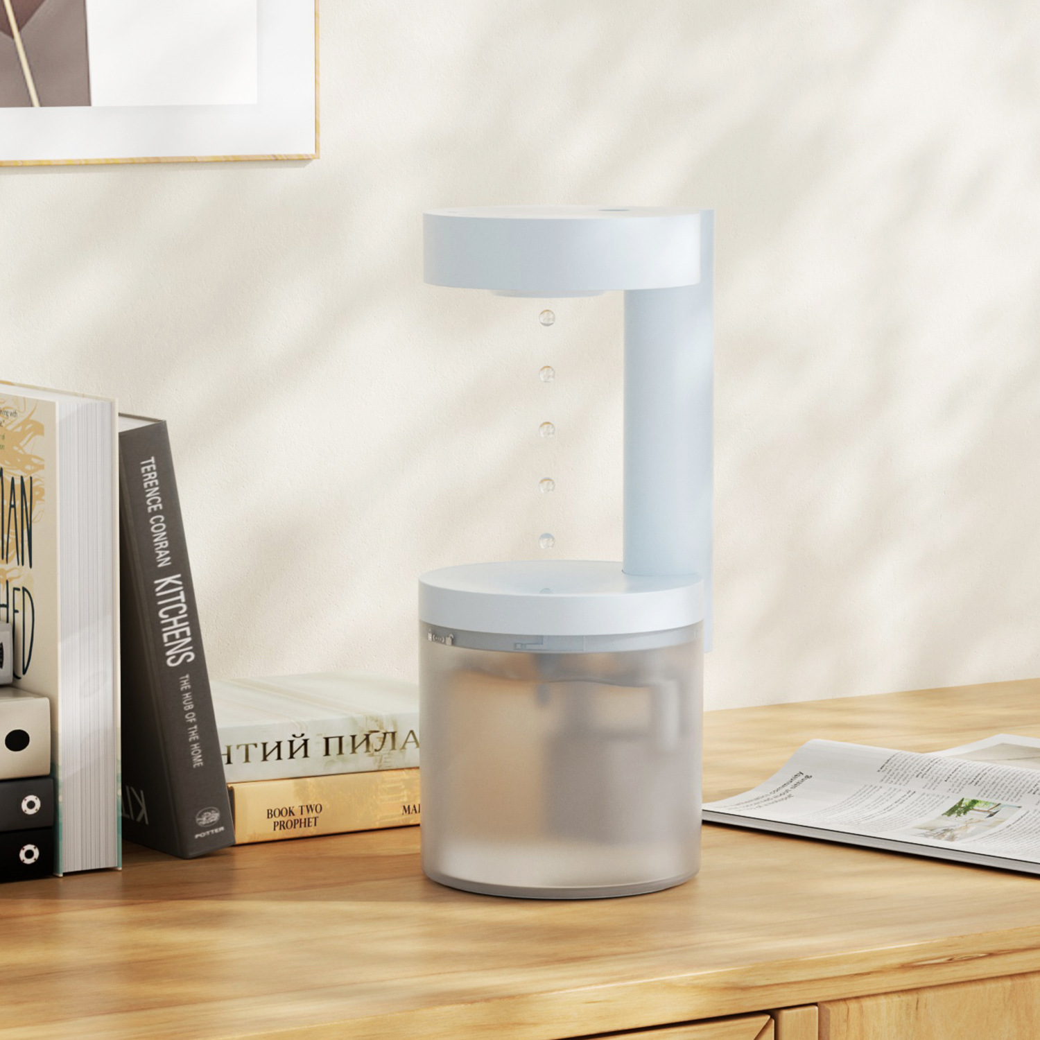 2025 mil millones de lanes de nuevo humidificador antigravedad gota de agua dormitorio spray doméstico pequeño adornos de escritorio de agua