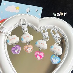 無語云朵三麗鷗愛心鑰匙扣星星ins甜美少女書包掛件飾品閨蜜禮物