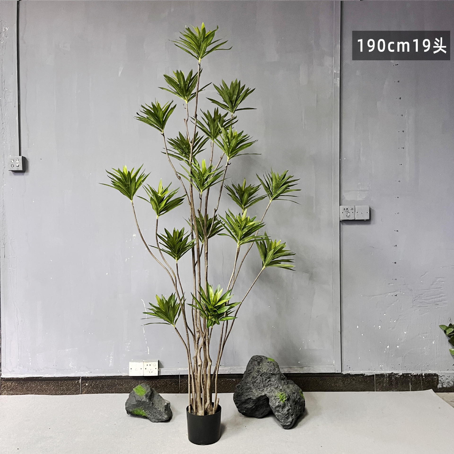 Simulación de plantas verdes lirio bambú en maceta casa sala de estar decoración de gran tamaño planta falsa paisajismo decoración flores simuladas