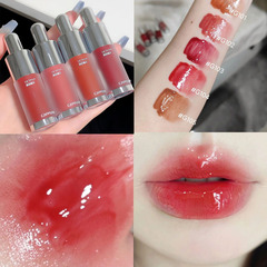 CAPPUVINI Mini Milk Bottle Lip Balm Colored Lipstick Lip Glaze Mirror Water Glow Bare Color Lip Balm for Women