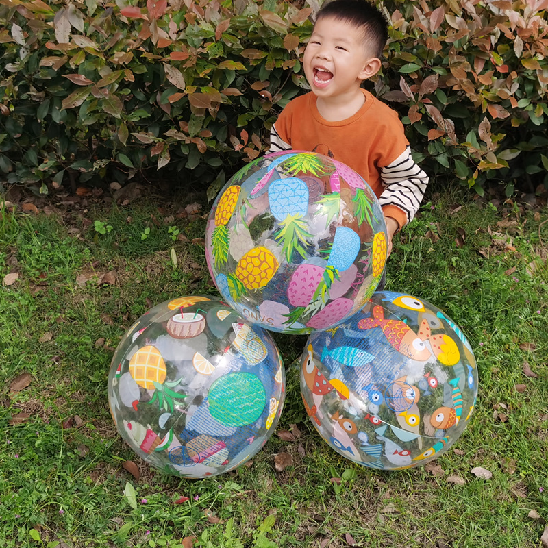 INTEX59040 children's inflatable toy large ocean ball fruit underwater world beach ball swimming hand racket ball