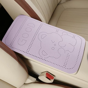 2026 New Cartoon Beanie Bear Suede Armrest Box Mat Martha Orange Armrest Box Mat