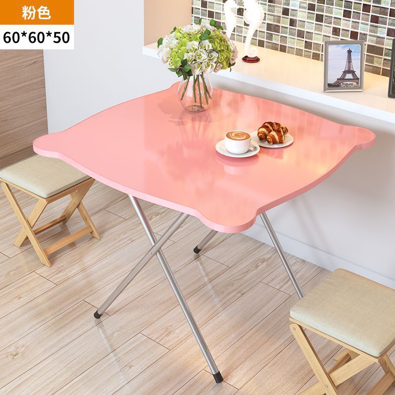 Mesa plegable, mesa de comedor, mesa de comedor, dormitorio portátil, mesa de comedor pequeña, simple para el hogar, de pie en el lado, tipo de casa pequeña