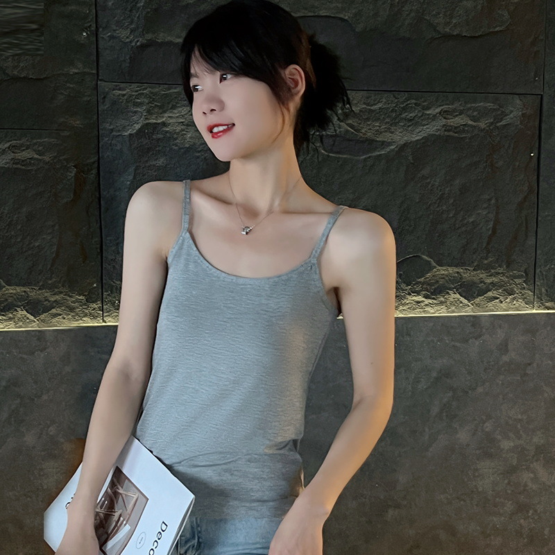 Primavera y verano modal ropa interior de fondo camisola de color sólido de las mujeres delgada cómoda transpirable ropa interior de fondo para adelgazar