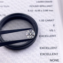 实验室合成钻石IGI国际裸钻1.02克拉E色VS1净度3EX圆形戒指主石