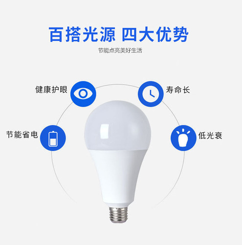 Bulb energy-saving lamp wholesale living room corridor white light energy-saving bulb lamp plastic wrapped aluminum indoor home lighting led lamp