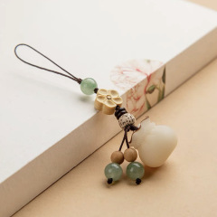 創意手工錢袋手機鏈掛件情侶高檔汽車鑰匙扣招財福袋包掛禮品