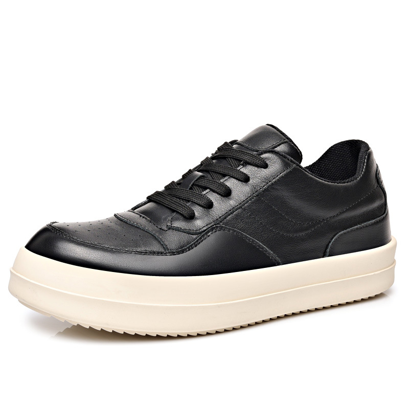 RO zapatos de hombre capa superior de piel de vaca zapatos de cuero casuales para hombre zapatos blancos transpirables de cuero zapatos de deporte de hombre de todo fósforo de moda zapatos