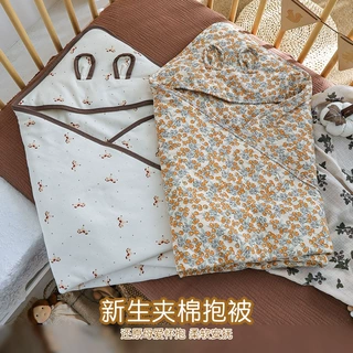初生婴儿包被四季夹棉纯棉新生儿襁褓被子春秋薄棉宝宝产房抱被