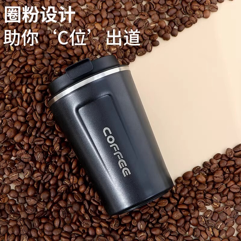 クロスボーダー代発ファッションシンプル携帯コーヒーカップオフィスビジネスギフトカップ304ステンレス二重保温カップ|undefined