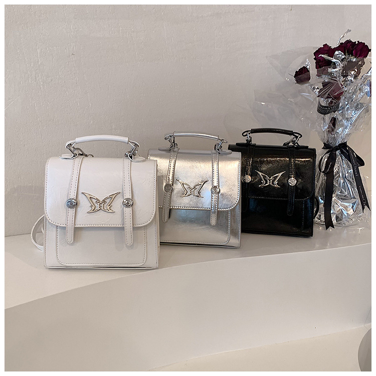 2023 Nuova borsa da donna di vendita calda Farfalla Hardware in metallo bianco Zaino a tracolla singola Borsa da donna Spicy Girl Millennium 2KY_voghion.com