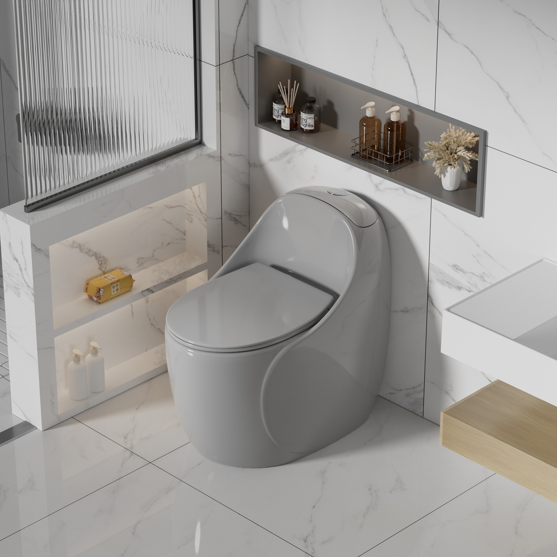 Inodoro creativo, inodoro para el hogar, personalidad, cerámica de color en forma de huevo, bombeo de agua, proyecto de hotel al por mayor