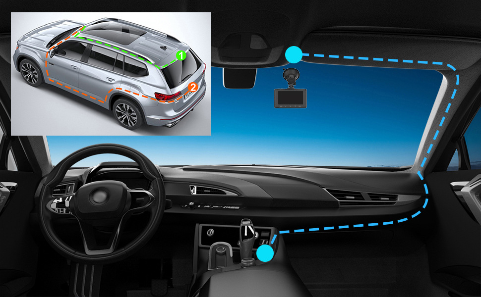 Cross-Border Model 3-Inch 5g Wifi Connected Gps Sony 335 High-Definition 4K Dual-Recording Driving Recorder with Parking Monitoring