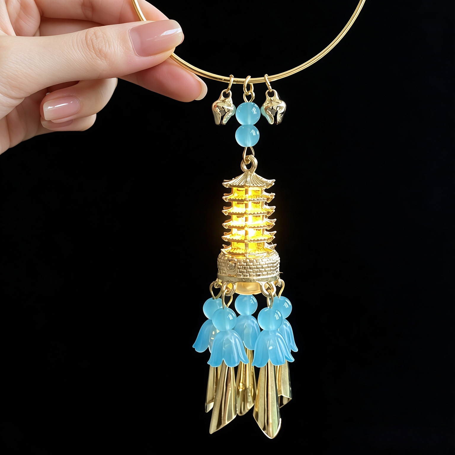 Luminous bracelet 2691 (gold) blue